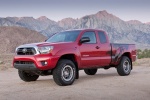 Picture of a 2014 Toyota Tacoma Access Cab V6 4WD in Barcelona Red Metallic from a front left three-quarter perspective